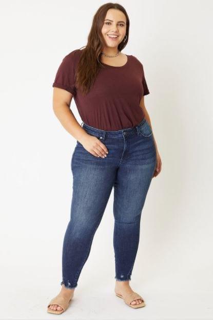 Susie- plus size mide rise skinny - Esme and Elodie