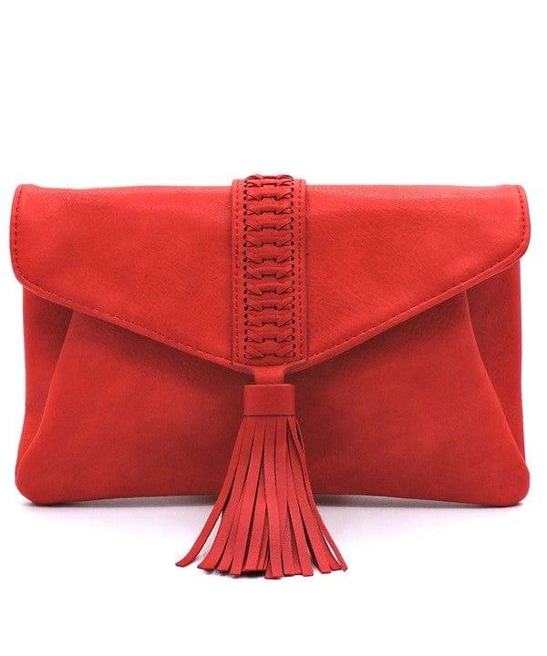 Sweetie- red fashion clutch and cross body - Esme and Elodie
