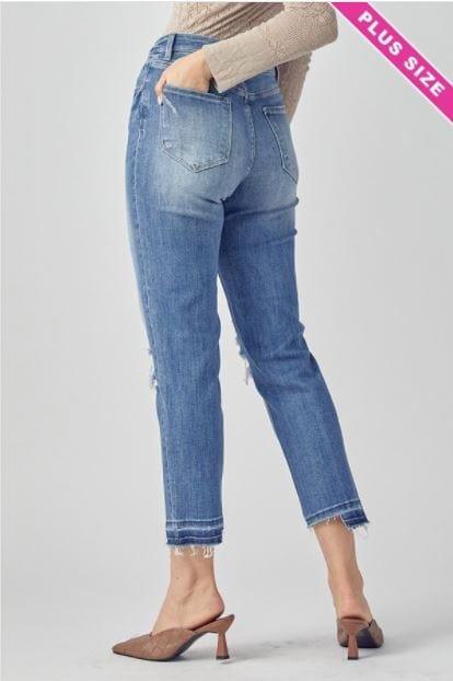 Syla- plus size high rise relaxed leg - Esme and Elodie