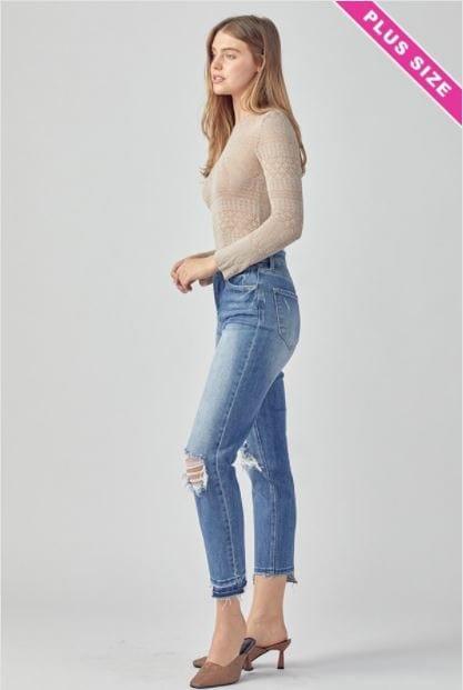 Syla- plus size high rise relaxed leg - Esme and Elodie