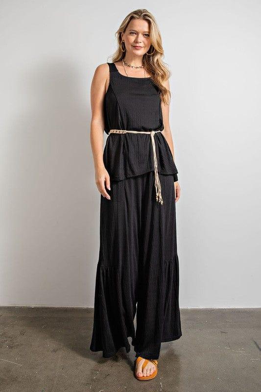 Textured cottom maxi pant - Esme and Elodie