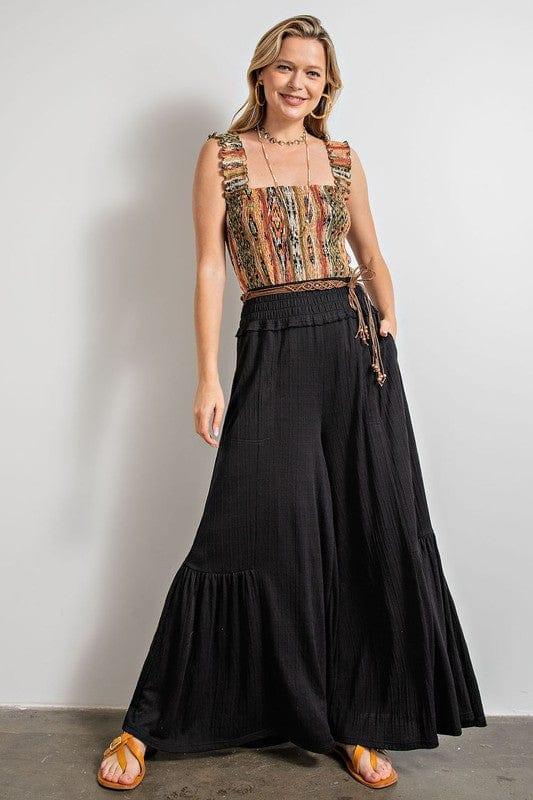 Textured cottom maxi pant - Esme and Elodie