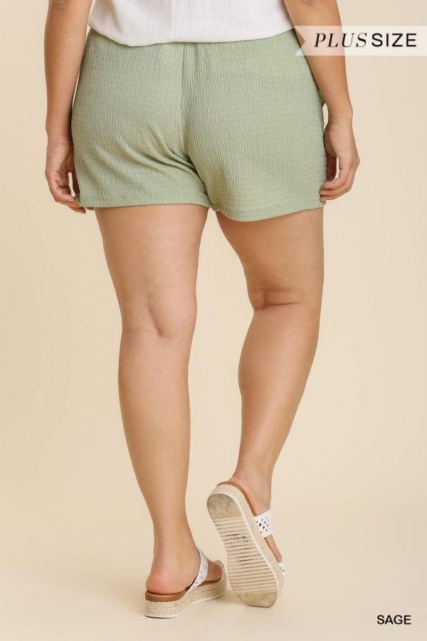 Thyme and Thyme Again- plus size drawstring shorts - Esme and Elodie