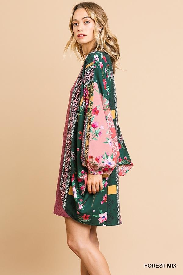 Under Wraps- womens floral scarf print kimono - Esme and Elodie
