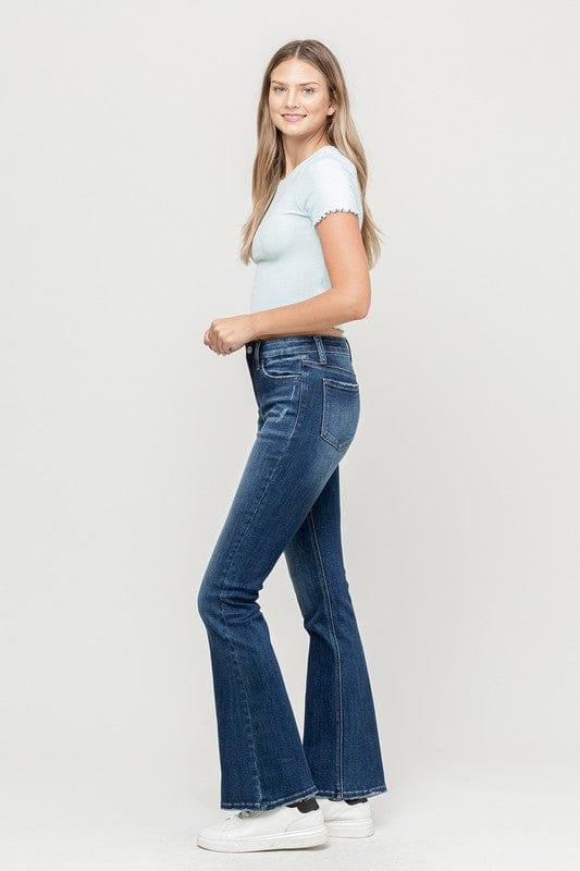 Vervet Mid Rise Women's Flare leg jean Denim - Esme and Elodie