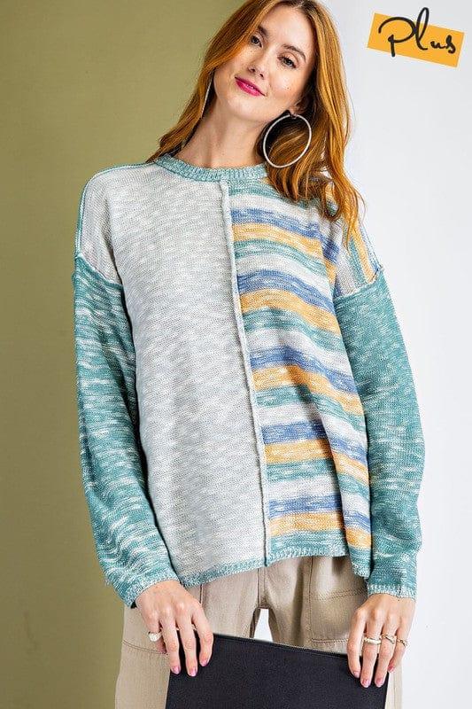 Vintage Inspired Multicolored Stripe Sweater - Esme and Elodie