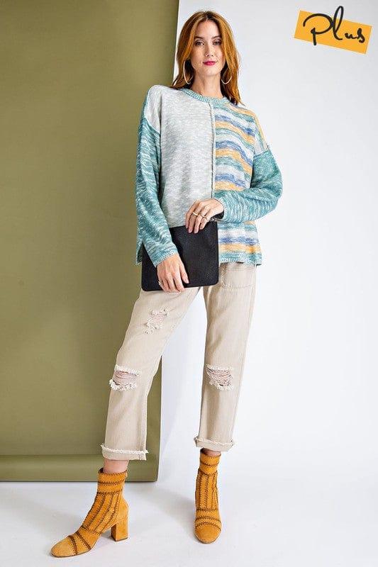 Vintage Inspired Multicolored Stripe Sweater - Esme and Elodie