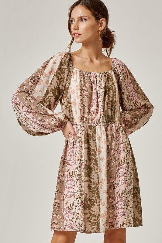 Wife Material- printed square neckline dress - Esme and Elodie