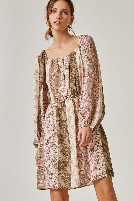 Wife Material- printed square neckline dress - Esme and Elodie
