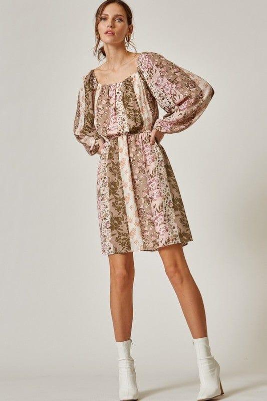 Wife Material- printed square neckline dress - Esme and Elodie