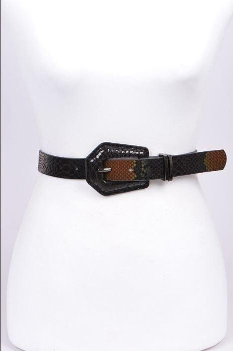 Windsong- snakeskin plus size belt - Esme and Elodie