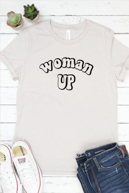 Woman Up- women's graphic tee - Esme and Elodie