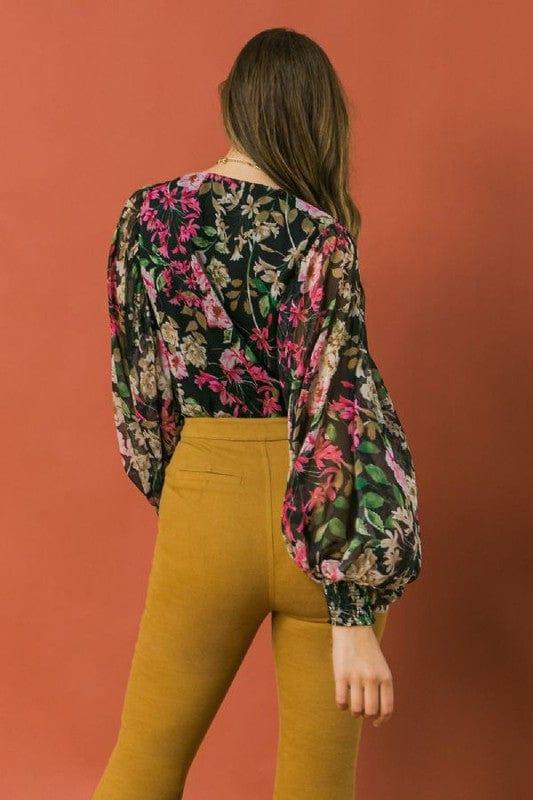 Woven Floral Bodysuit - Esme and Elodie