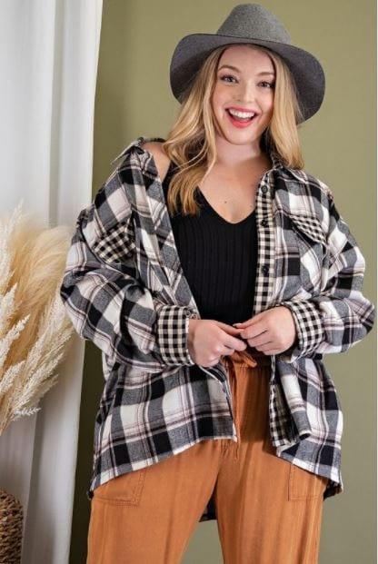 Wynter- plus size mixed plaid - Esme and Elodie