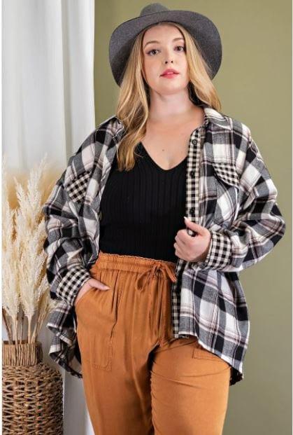 Wynter- plus size mixed plaid - Esme and Elodie