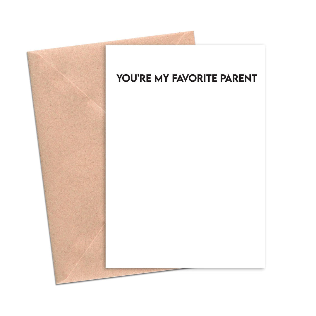 You're My Favorite Parent Funny Mother Father Card - Esme and Elodie